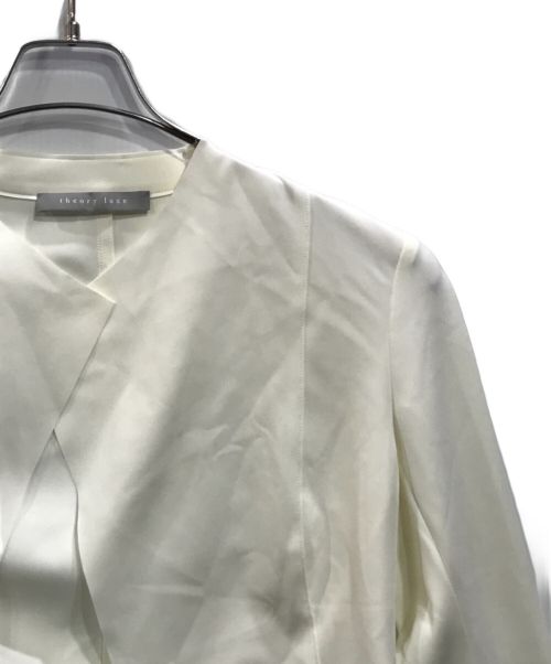 theory luxe（セオリーリュクス）theory luxe (セオリーリュクス) ノーカラージャケット アイボリー サイズ:38の古着・服飾アイテム