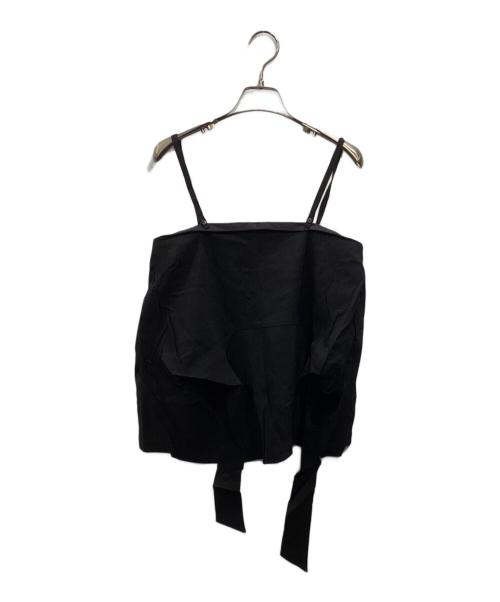 23区（ニジュウサンク）23区 (ニジュウサンク) リネンレーヨンストレッチキャミソールブラウス ブラック サイズ:32の古着・服飾アイテム