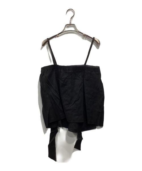 23区（ニジュウサンク）23区 (ニジュウサンク) リネンレーヨンストレッチキャミソールブラウス ブラック サイズ:32の古着・服飾アイテム