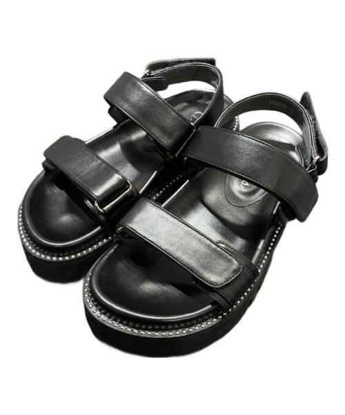 artemis by DIANA（アルテミスバイダイアナ）artemis by DIANA (アルテミスバイダイアナ) フットベッドサンダル ブラック サイズ:Ｓの古着・服飾アイテム