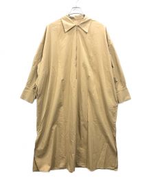 Spick and Span（スピック＆スパン）の古着「コットンサテンハーフジップワンピース」｜ベージュ
