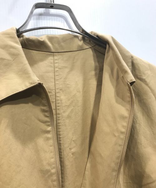 Spick and Span（スピック＆スパン）Spick and Span (スピックアンドスパン) コットンサテンハーフジップワンピース ベージュ サイズ:36の古着・服飾アイテム