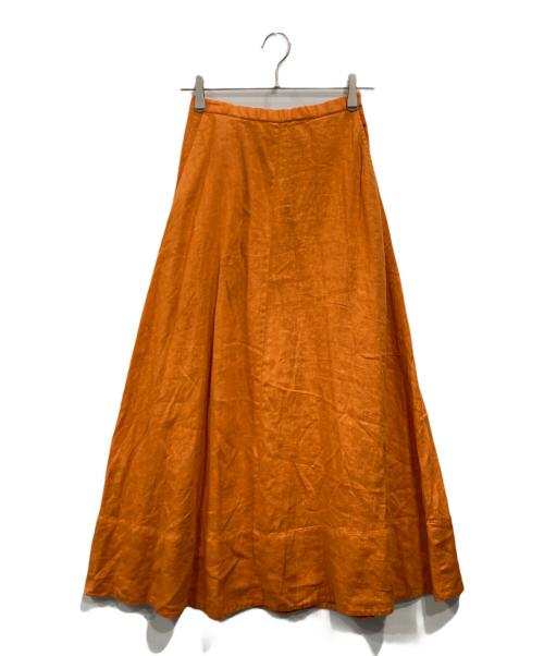 MICA&DEAL（マイカアンドディール）MICA&DEAL (マイカアンドディール) overdye flare skirt オレンジ サイズ:Freeの古着・服飾アイテム