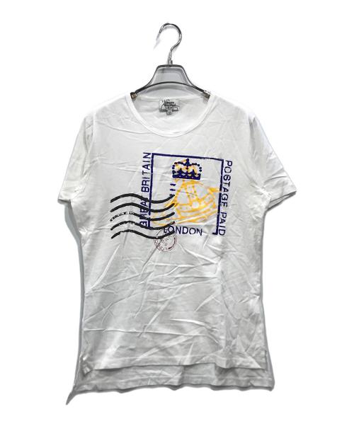 Vivienne Westwood man（ヴィヴィアン ウェストウッド マン）Vivienne Westwood man (ヴィヴィアン ウェストウッド マン) ORB STAMP T-SHIRT ホワイト サイズ:48の古着・服飾アイテム
