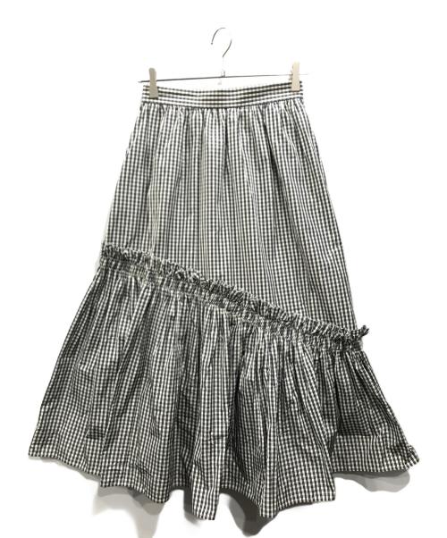 UNITED ARROWS TOKYO（ユナイテッドアローズトウキョウ）UNITED ARROWS TOKYO (ユナイテッドアローズトウキョウ) Pタフタ レディスカート ネイビー×ホワイト サイズ:36の古着・服飾アイテム