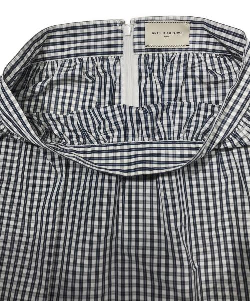 UNITED ARROWS TOKYO（ユナイテッドアローズトウキョウ）UNITED ARROWS TOKYO (ユナイテッドアローズトウキョウ) Pタフタ レディスカート ネイビー×ホワイト サイズ:36の古着・服飾アイテム