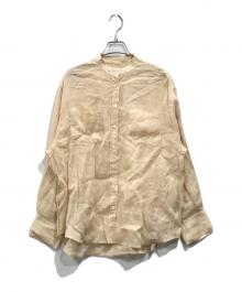 IENA（イエナ）の古着「ラミー バンドカラーWポケット シャツ」｜ベージュ