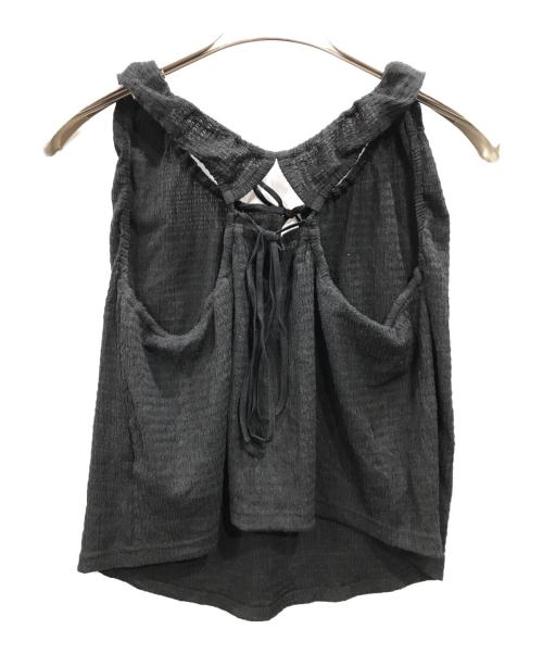 NEPLA（ネプラ）NEPLA (ネプラ) シャーリングキャミソール&スカート ブラック サイズ:Freeの古着・服飾アイテム