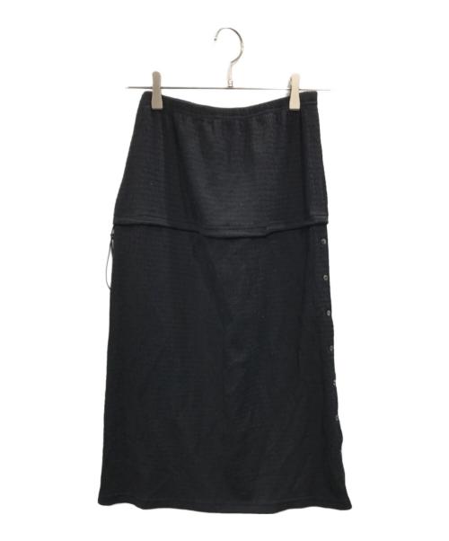 NEPLA（ネプラ）NEPLA (ネプラ) シャーリングキャミソール&スカート ブラック サイズ:Freeの古着・服飾アイテム