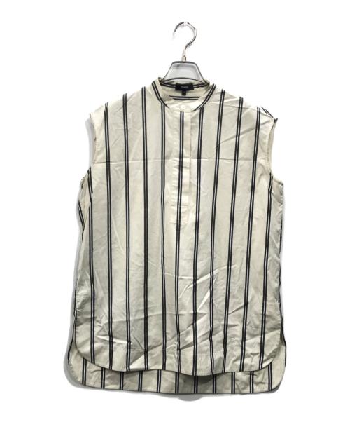 theory（セオリー）theory (セオリー) Ventura Stripe SL Hi Low Tunic ベージュ×ブラック サイズ:Ｓの古着・服飾アイテム