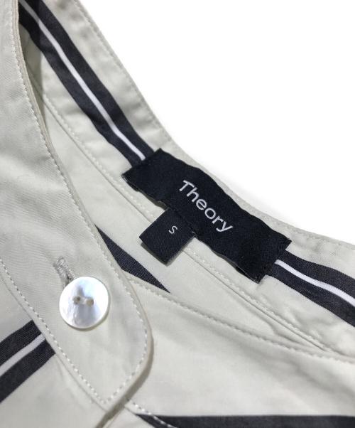 theory（セオリー）theory (セオリー) Ventura Stripe SL Hi Low Tunic ベージュ×ブラック サイズ:Ｓの古着・服飾アイテム
