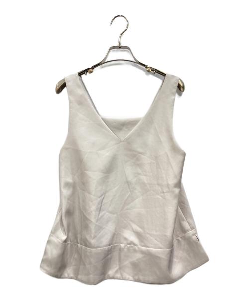 allureville（アルアバイル）allureville (アルアバイル) シルキーツイルタンクキャミソール ベージュ サイズ:2の古着・服飾アイテム