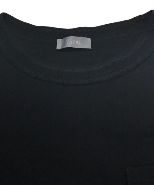 Dior（ディオール）Dior (ディオール) sacai (サカイ) ドッキングTシャツ ブラック サイズ:Sの古着・服飾アイテム
