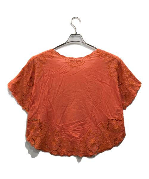 ne quittez pas（ヌキテパ）ne quittez pas (ヌキテパ) カットワークブラウス オレンジ サイズ:Freeの古着・服飾アイテム