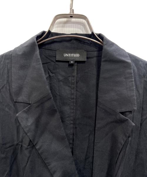 UNTITLED（アンタイトル）UNTITLED (アンタイトル) リネン混 ダブルブレストジャケット ネイビー サイズ:4の古着・服飾アイテム