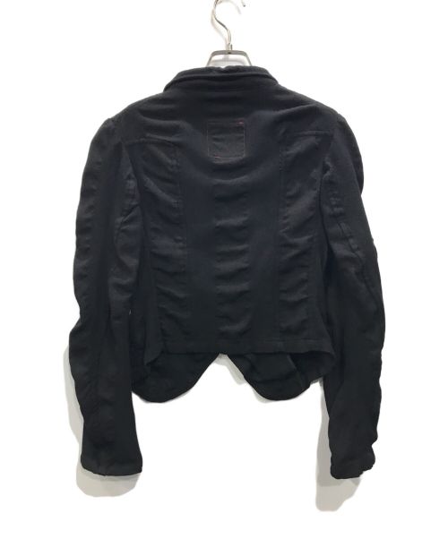 Y's Red Label（ワイズレッドレーベル）Y's Red Label (ワイズレッドレーベル) ウールクロップドジャケット ブラック サイズ:2の古着・服飾アイテム