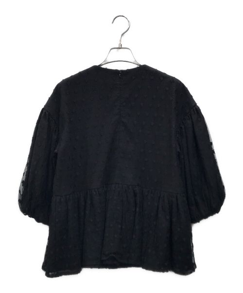 TSURU by MARIKO OIKAWA（ツルバイマリコオイカワ）Tsuru by Mariko Oikawa (ツルバイマリコオイカワ) pas de chat チュールドットブラウス ブラック サイズ:Freeの古着・服飾アイテム