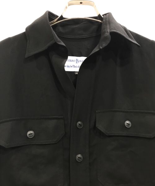 BLUEBIRD BOULEVARD（ブルーバードブルバード）BLUEBIRD BOULEVARD (ブルーバードブルバード) ツイルワッシャーシャツドレス ブラック サイズ:Freeの古着・服飾アイテム