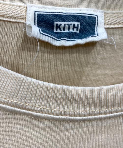 KITH（キス）KITH (キス) スモールフロッキーロゴTシャツ ベージュ サイズ:Lの古着・服飾アイテム