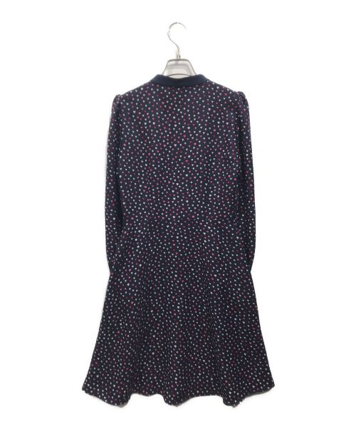 Kate Spade（ケイトスペード）Kate Spade (ケイトスペード) 総柄ワンピース ネイビー サイズ:2の古着・服飾アイテム