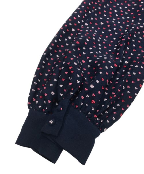 Kate Spade（ケイトスペード）Kate Spade (ケイトスペード) 総柄ワンピース ネイビー サイズ:2の古着・服飾アイテム