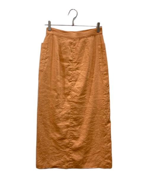 SLOBE IENA（スローブ イエナ）SLOBE IENA (スローブ イエナ) リネンタイトスカート オレンジ サイズ:38 未使用品の古着・服飾アイテム