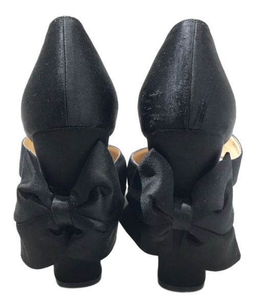 CHANEL（シャネル）CHANEL (シャネル) リボンヒールパンプス ブラック サイズ:36 1/2の古着・服飾アイテム