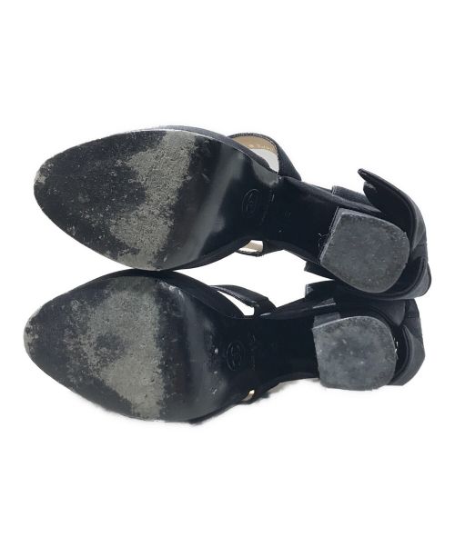 CHANEL（シャネル）CHANEL (シャネル) リボンヒールパンプス ブラック サイズ:36 1/2の古着・服飾アイテム