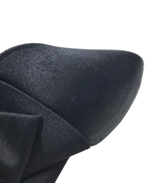 CHANEL（シャネル）CHANEL (シャネル) リボンヒールパンプス ブラック サイズ:36 1/2の古着・服飾アイテム