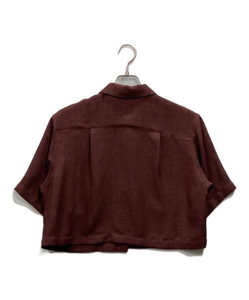 BEAUTY&YOUTH（ビューティーアンドユース）BEAUTY&YOUTH (ビューティーアンドユース) ポリエステルメッシュ ショート5分袖シャツ ワインレッド サイズ:表記なしの古着・服飾アイテム