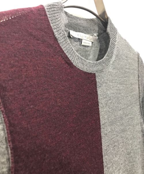 STELLA McCARTNEY（ステラマッカートニー）STELLA McCARTNEY (ステラマッカートニー) バイカラーニットドレス グレー×ボルドー サイズ:36の古着・服飾アイテム