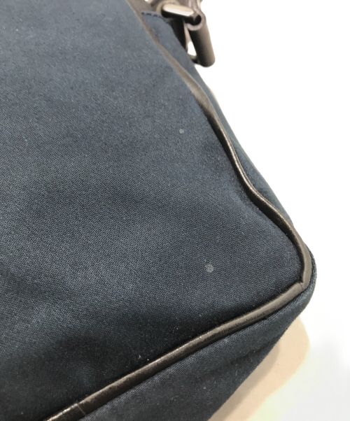 BOTTEGA VENETA（ボッテガベネタ）BOTTEGA VENETA (ボッテガベネタ) レザー切替ショルダーバッグ ネイビーの古着・服飾アイテム