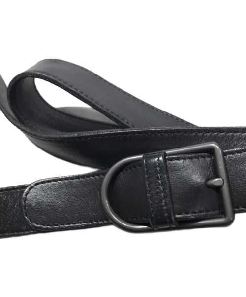 BOTTEGA VENETA（ボッテガベネタ）BOTTEGA VENETA (ボッテガベネタ) レザー切替ショルダーバッグ ネイビーの古着・服飾アイテム