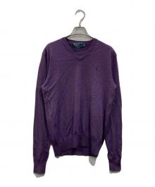 POLO RALPH LAUREN（ポロ・ラルフローレン）の古着「Vネックニット」｜パープル