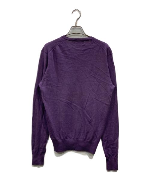 POLO RALPH LAUREN（ポロ・ラルフローレン）POLO RALPH LAUREN (ポロ・ラルフローレン) Vネックニット パープル サイズ:Mの古着・服飾アイテム