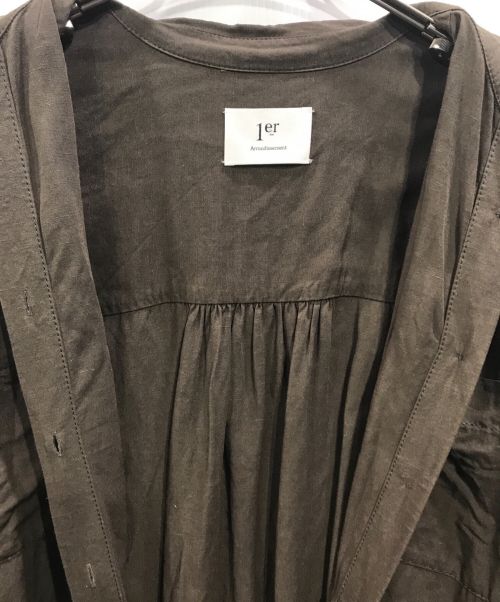 1er Arrondissement（プルミエ アロンディスモン）1er Arrondissement (プルミエ アロンディスモン) シャツワンピース オリーブ サイズ:38の古着・服飾アイテム