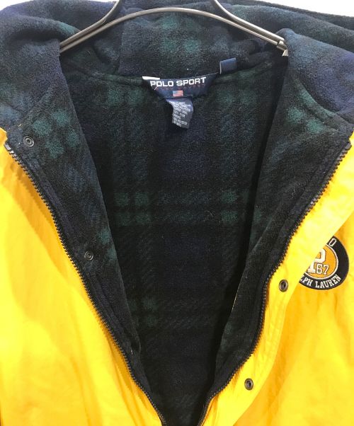 POLO SPORT（ポロスポーツ）POLO SPORT (ポロスポーツ) 中綿フーデットジャケット イエロー サイズ:Lの古着・服飾アイテム