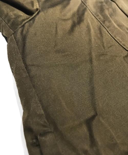 1er Arrondissement（プルミエ アロンディスモン）1er Arrondissement (プルミエ アロンディスモン) キュプラストレッチフレアーワンピース オリーブ サイズ:38の古着・服飾アイテム