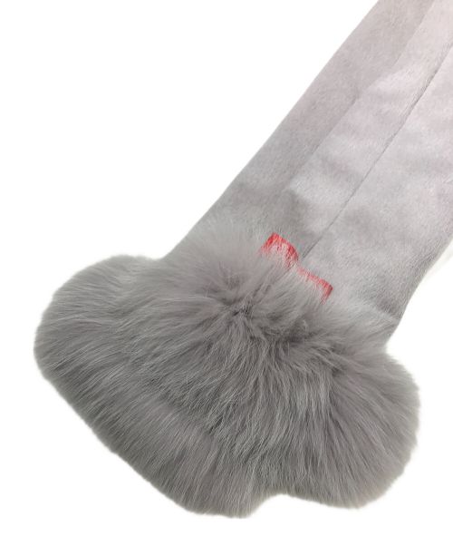 Rene（ルネ）Rene (ルネ) フォックスファー付ベビーラマケープコート ベージュ サイズ:36の古着・服飾アイテム