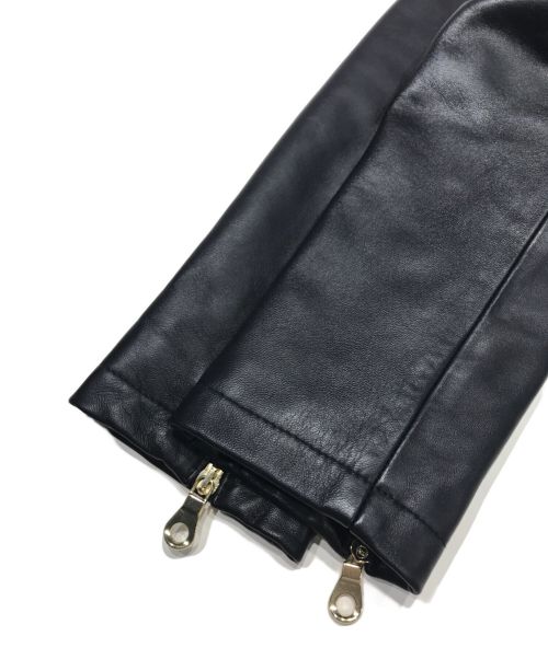 Cinquanta（チンクワンタ）Cinquanta (チンクワンタ) ラムレザーダブルライダースジャケット ブラック サイズ:Mの古着・服飾アイテム