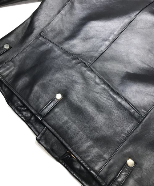 Cinquanta（チンクワンタ）Cinquanta (チンクワンタ) ラムレザーダブルライダースジャケット ブラック サイズ:Mの古着・服飾アイテム