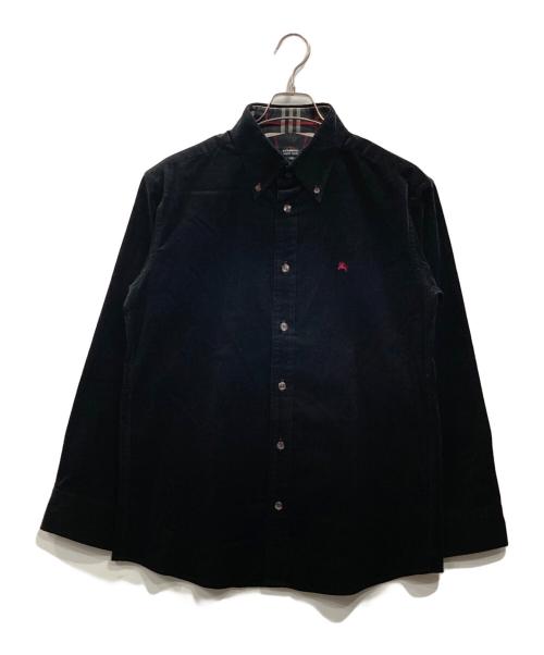 BURBERRY BLACK LABEL（バーバリーブラックレーベル）BURBERRY BLACK LABEL (バーバリーブラックレーベル) コーデュロイシャツ ブラック サイズ:3の古着・服飾アイテム