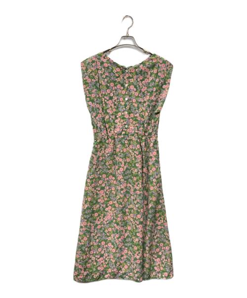IENA（イエナ）IENA (イエナ) フラワープリントノースリーブワンピース グリーン サイズ:38の古着・服飾アイテム