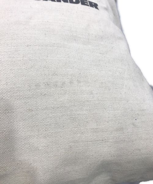 JIL SANDER（ジルサンダー）JIL SANDER (ジルサンダー) レザーハンドルキャンバストートバッグ ベージュの古着・服飾アイテム