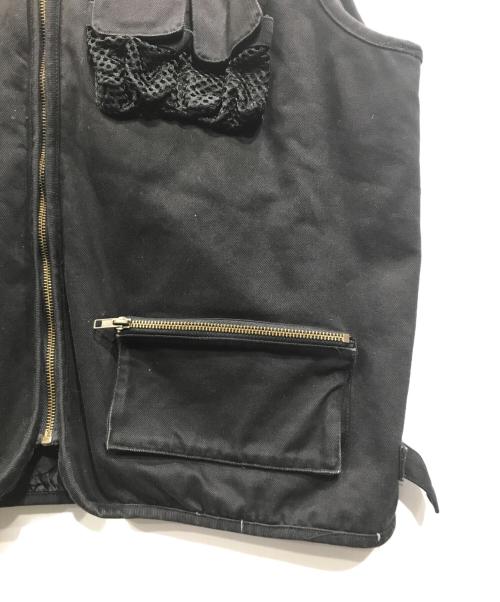 PLACES+FACES（プレイセス＋フェイセス）PLACES+FACES (プレイセス＋フェイセス) ハンティングベスト ブラック サイズ:XLの古着・服飾アイテム