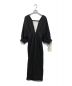 nairo（ナイロ）の古着「ギャザーVネックワンピース」｜ブラック