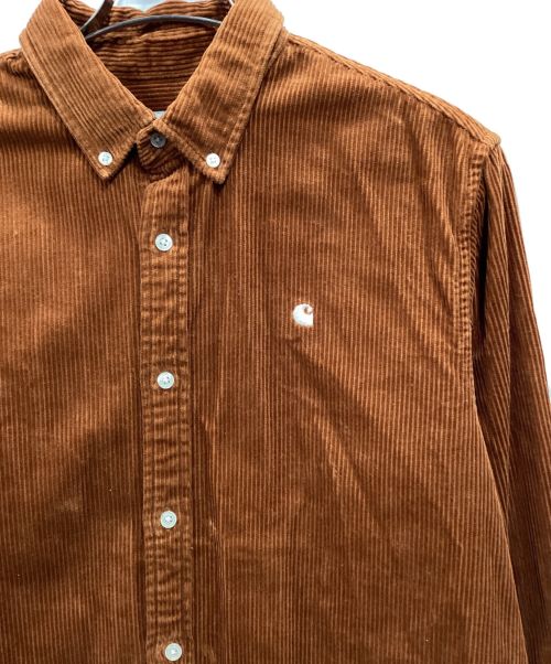 CarHartt（カーハート）CarHartt (カーハート) L/S MADISON CORD SHIRT ブラウン サイズ:Mの古着・服飾アイテム