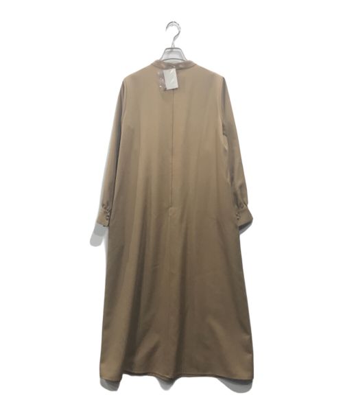 BARNEYS NEWYORK（バーニーズ・ニューヨーク）BARNEYS NEWYORK (バーニーズ・ニューヨーク) ウォッシャブルバンドカラータックドレス ベージュ サイズ:Freeの古着・服飾アイテム