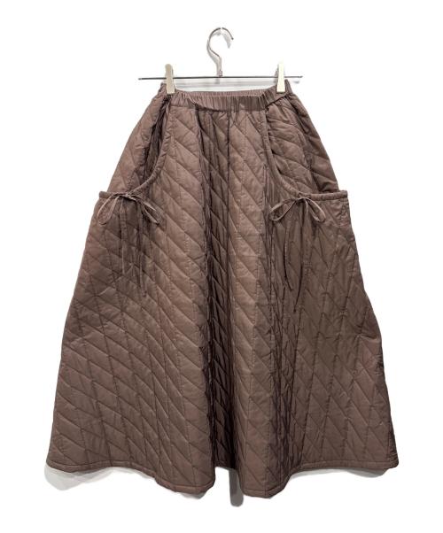 machatt（マチャット）machatt (マチャット) キルティングスカート ブラウン サイズ:Fの古着・服飾アイテム