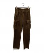 MEERメーア）の古着「ベロアパンツ」｜ブラウン